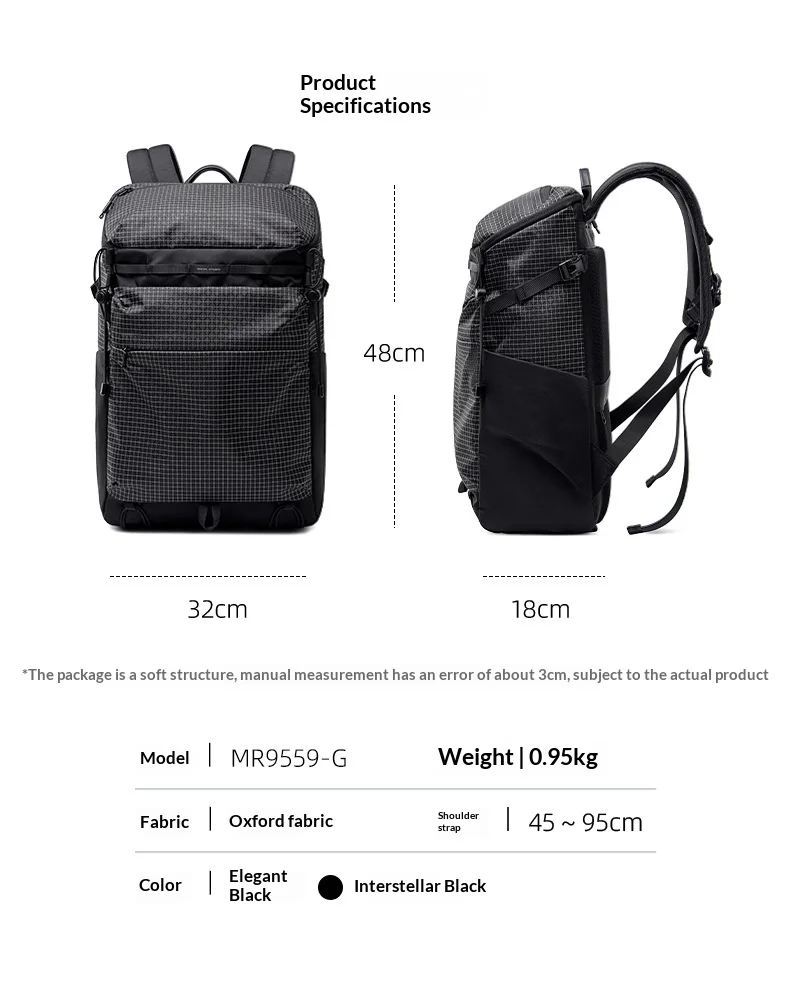 MARK RYDEN Men's Oxford  Backpack 17.3'' Laptop Water Resistant Multi-pocket Outdoor Travel Backpack