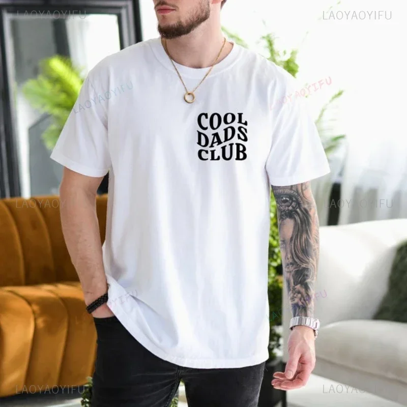 Cool Dads Club Funny Husband T-Shirt Gift for Father\'s Day Gift Daddy Printed T-shirt Dad To Be Dad Cotton Man Fashion Shirt