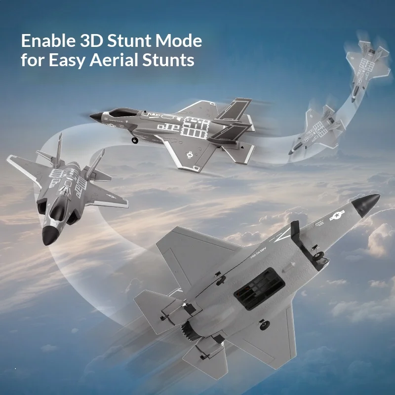 New FX9635 F35 Stealth Fighter RC Plane 4CH Brushless Motor Ducted Fan Fixed Wing Foam Glider Aircraft Model Toy Gift for Boys