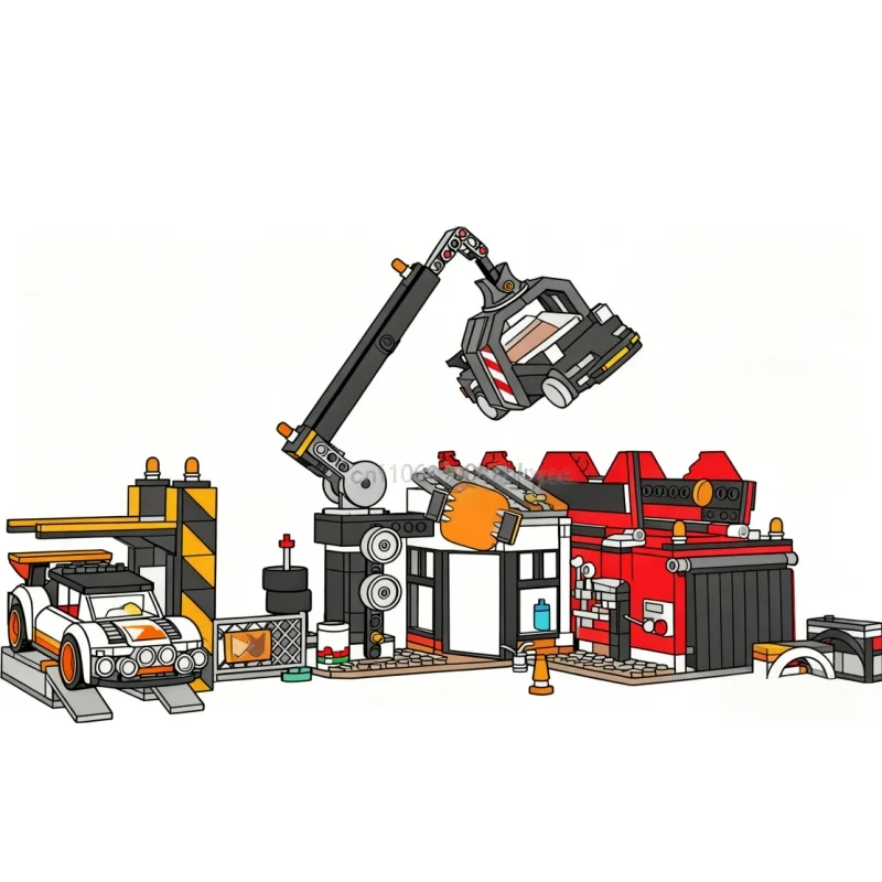 

871 шт., классический модульный лом, расширительная база для двора, строительный блок, модель здания «сделай сам», с большинством детских подарочных наборов