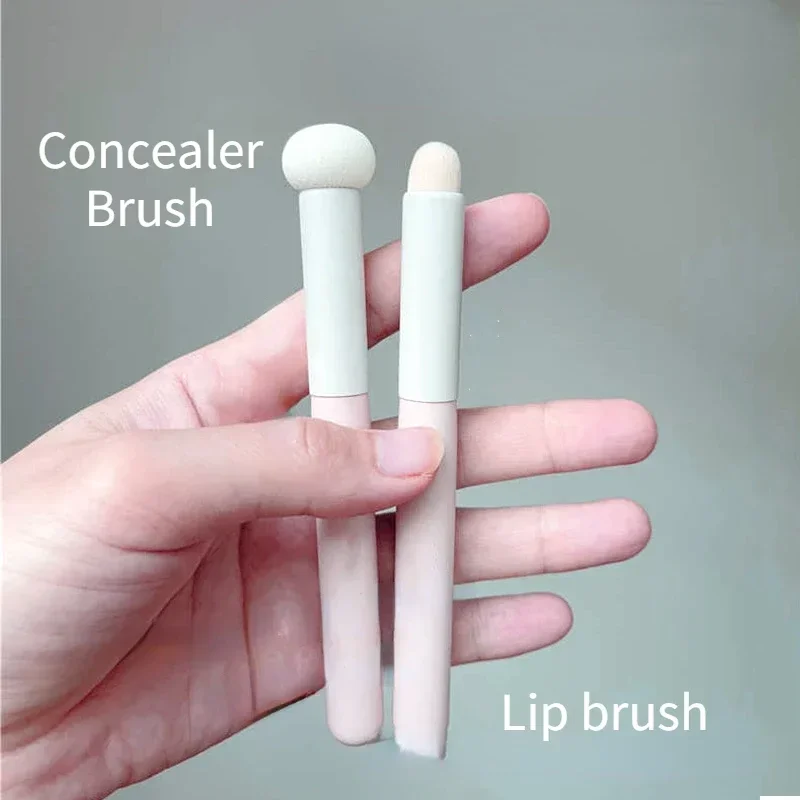 Brochas de maquillaje corrector con cabeza de esponja De Seta, pincel cosmético profesional para labios, mezcla de base facial, herramienta de maquillaje de belleza para mujeres