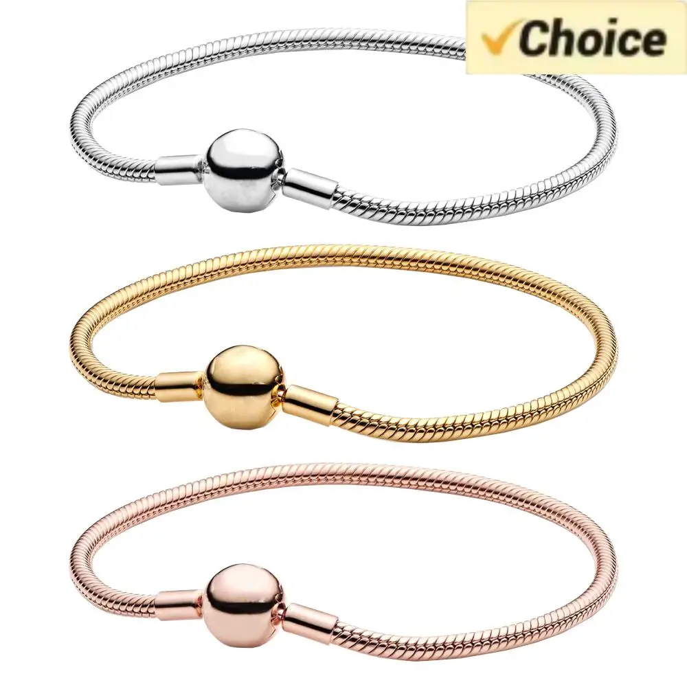 שרשרת עצם נחש בסיסית מכסף S925 מתאימה לתכשיטי אופנה מקוריים לנשים אביזרי יומיום מתנות ליומולדת לבנות