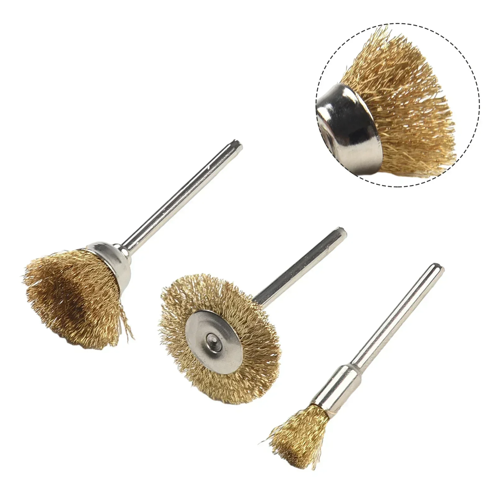 Tool Wheel Set Rust Paint Remover Bits Copper Wire Brushes 3pcs Nobby Modern Fashionable Fashion High Quality Accessories