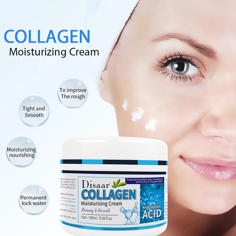 

Collagen Moisturizing Cream Shrink Pores Whitening Improve Rough Dry Facial Tighten Skin Hydration Brightening Dull Skin 100ml