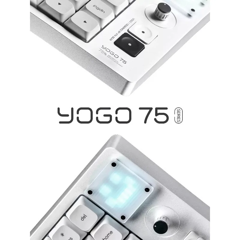 ATK YOGO 75 PRO Low Profile Wireless Mechanical Keyboard Custom Aluminum Third Mode Multifunctional Keyboard Gasket Kailh VIA