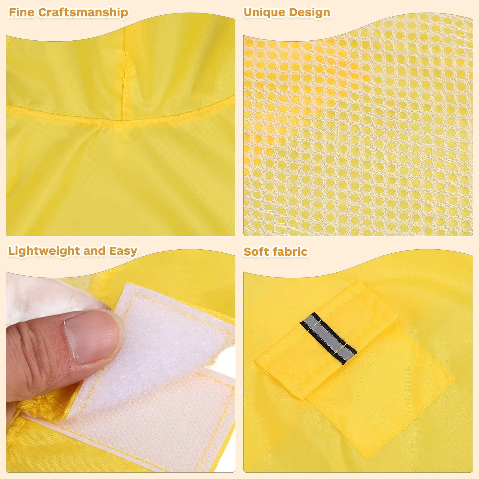 Raincoat for Dogs Hooded Dog Rain Jackets Polyester Material Smooth Tight Stitching Easy to Put on Off Ideal for Walking in Rain