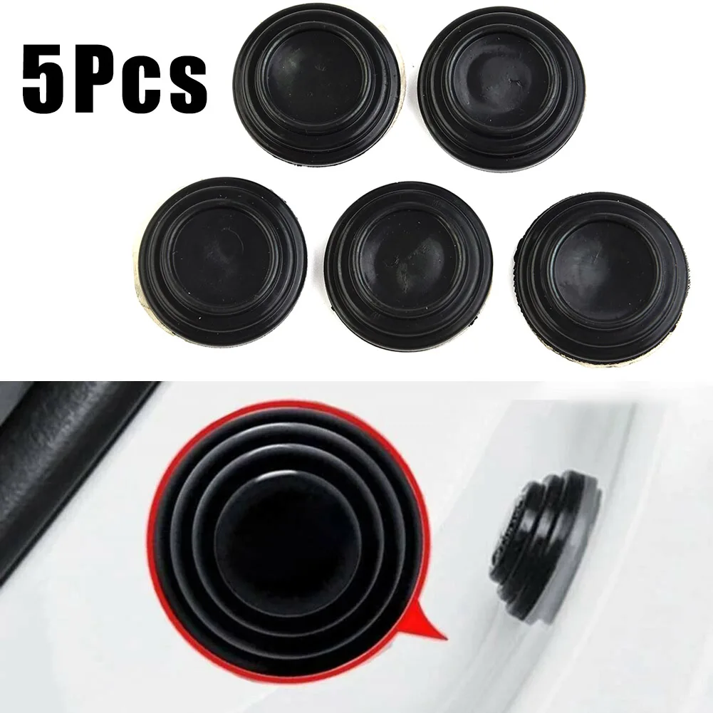 5 Pcs 0.98 Inches Car Shock Stickers Trunk Sound Insulation Pad Thickening Anti-collision Cushion Stickers Exterior Accessories