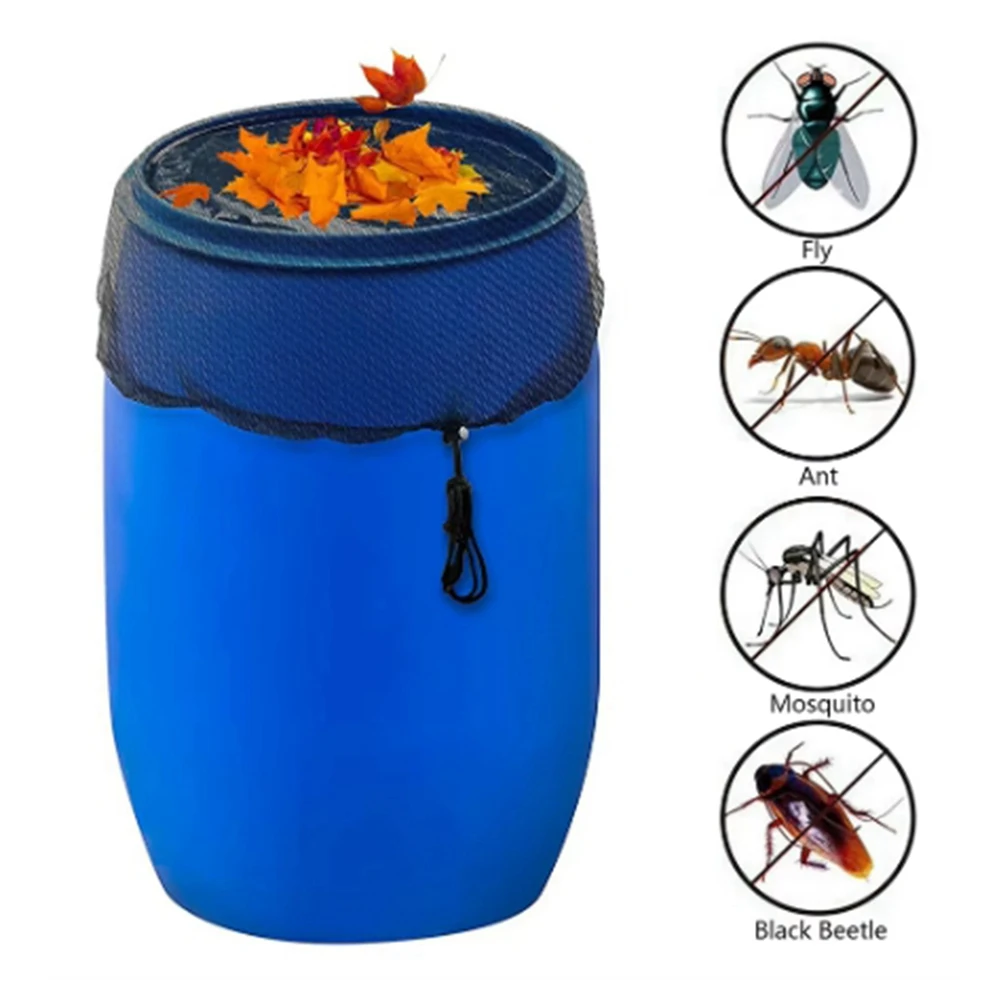 ABRB-filet de couverture en maille pour barils de pluie, seaux de collecte d'eau, couvercle de Protection de réservoir d'eau, outil de collecte de pluie