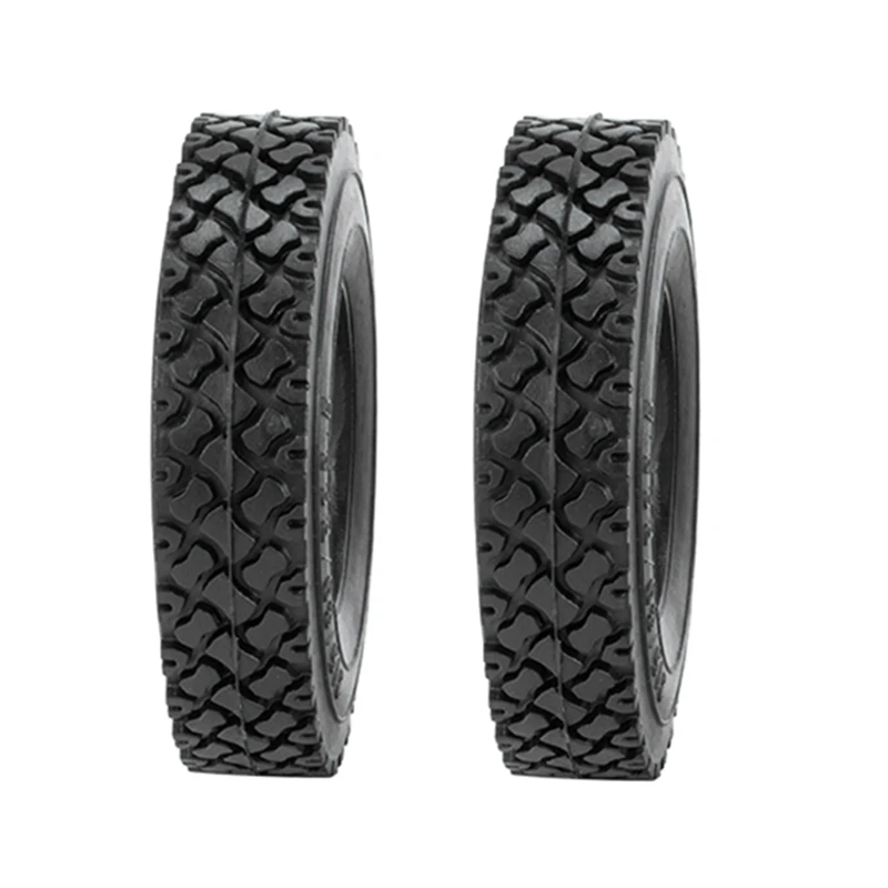 2Pcs 19Mm Hard Rubber Tires For 1/14 Tamiya RC Semi Tractor Truck Tipper SCANIA King Hauler ACTROS MAN Upgrades Parts