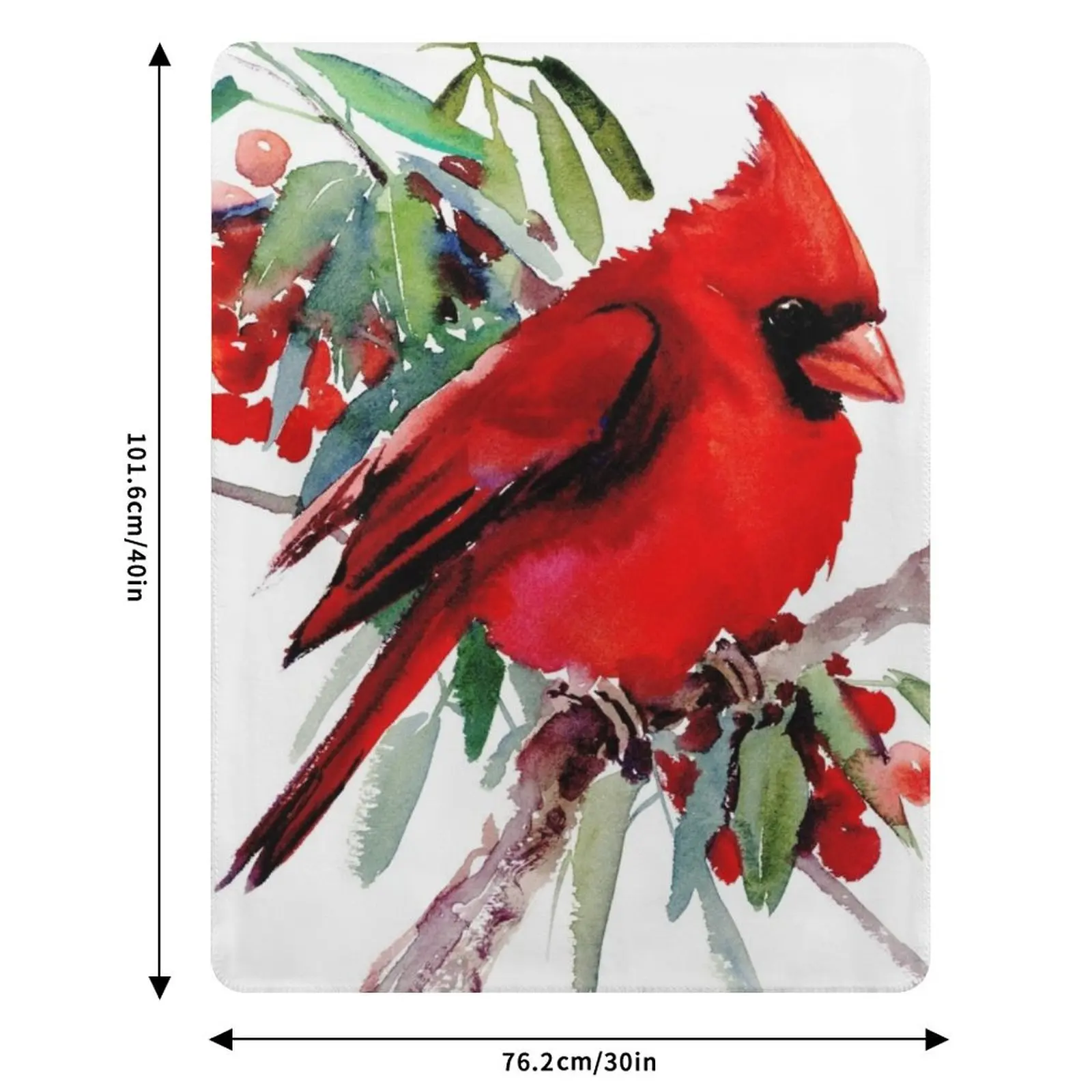 Red Cardinal Throw Blanket Luxury Thicken blankets ands Tourist Comforter Multi-Purpose Large Blankets