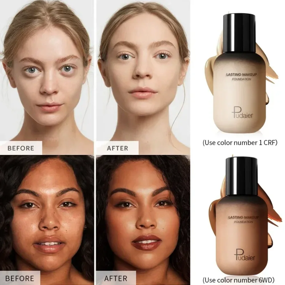 Face Foundation Makeup Base Cream Mineral Full Coverage Concealer No Cracking No Drying Waterproof Face Corrector