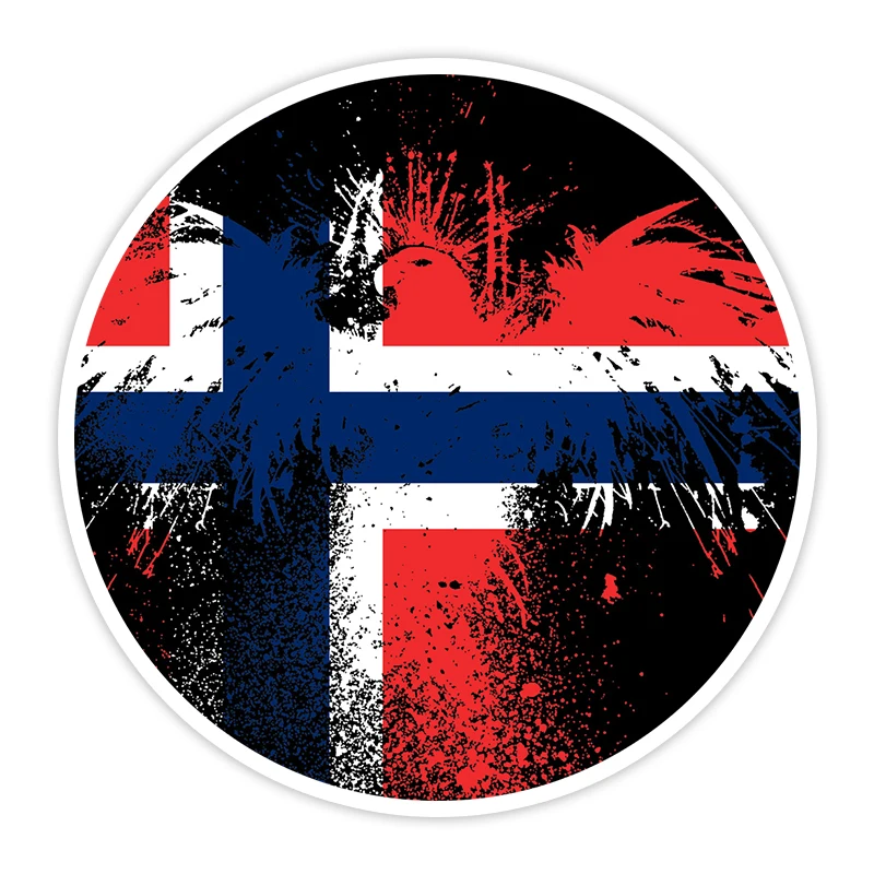 

Self-adhesive Decal Norway Flag Car Sticker Waterproof Auto Decors on Bumper Rear Window Laptop #10881