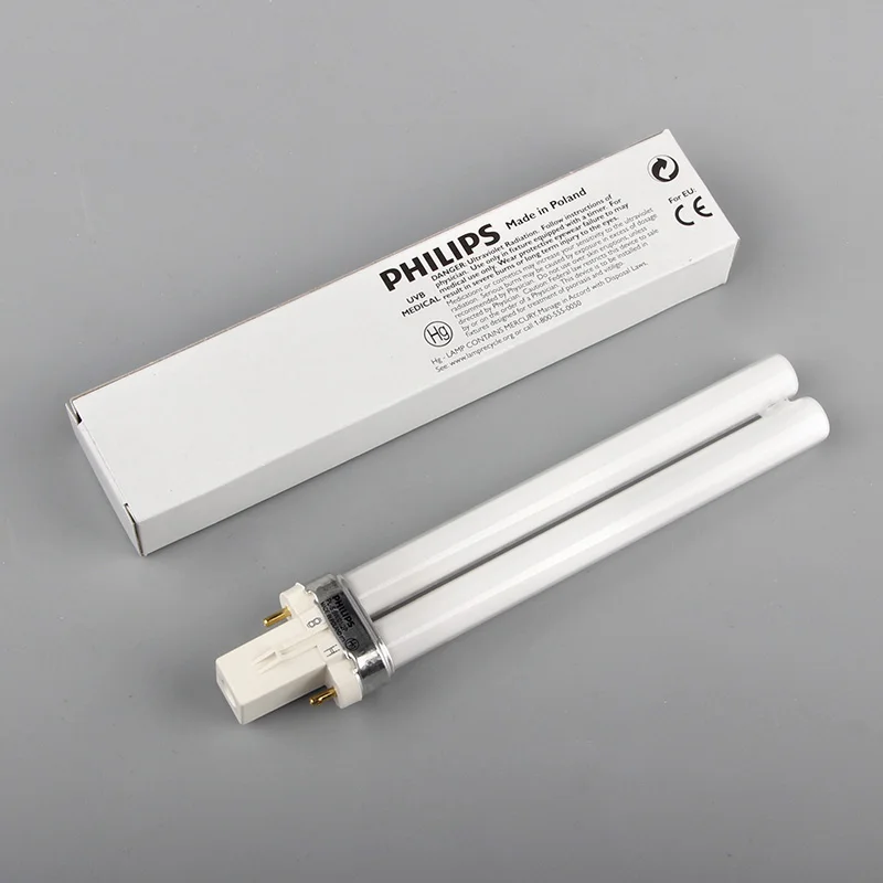 Philips 311nm Narrow Spectrum Medium Wave Ultraviolet NB-UVB PL-S9W/01/2P Original Imported Phototherapy Lamp