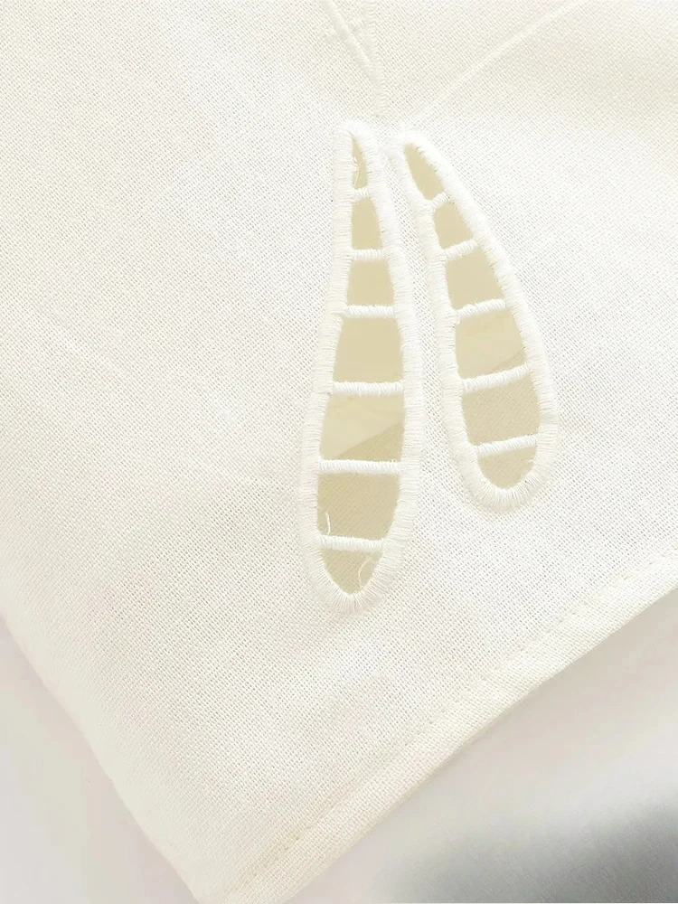 KONDALA-vestido Sexy y elegante para mujer, minivestido recto sin mangas con bordado calado, vestido de playa para vacaciones de verano 2025