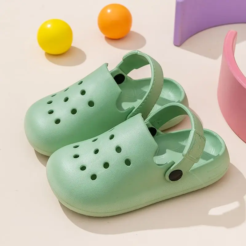 Cute Cartoon Kids' Clogs Summer Outdoor Indoor Non Slip Soft Sole Parent Child Matching Baby Sandals