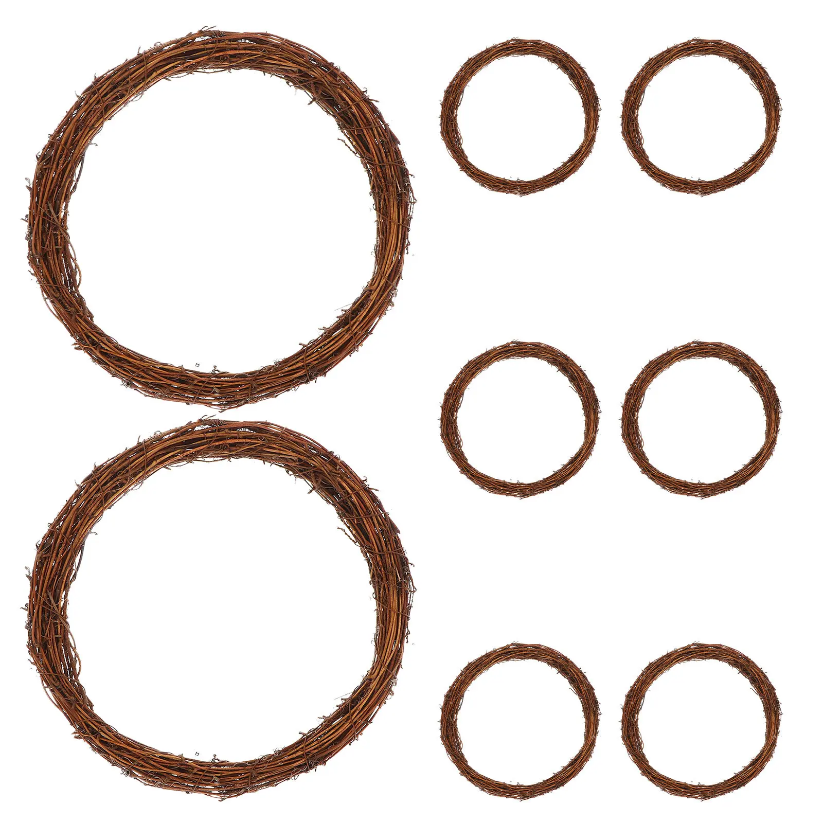 

Набор из 8 круглых основ для венков, 30 см, ручной работы, из веток, для декора дверей в стиле бохо, основа для рождественского венка, для настенных украшений в деревенском стиле