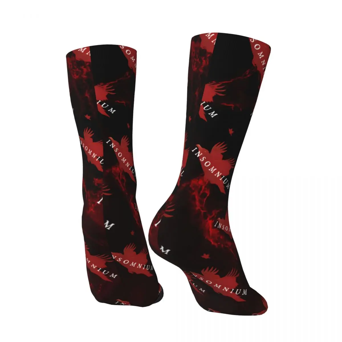 Crazy compression Raven Of Band Sock for Men Harajuku Insomnium Quality Pattern Crew Sock Novelty