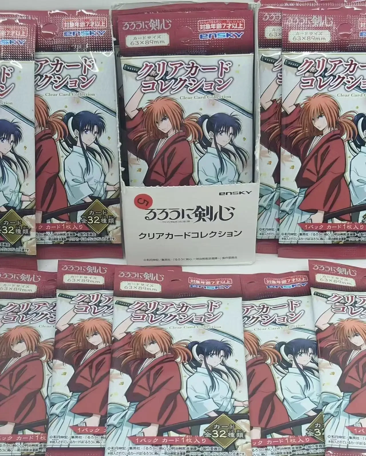 Original Japanese Classic  Anime Rurouni Kenshin Kenshin Himura 32 Types Transparent Card Children's Collection Card Gift