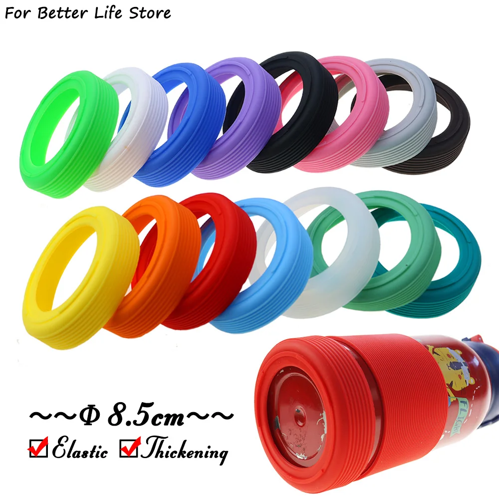 1Pc 8.5CM 21G 15 Colour Threaded Soft Silicone Cup Bottom Cover Wear Resistant Ring Sleeve Sheath Anti Slip Good Toughness