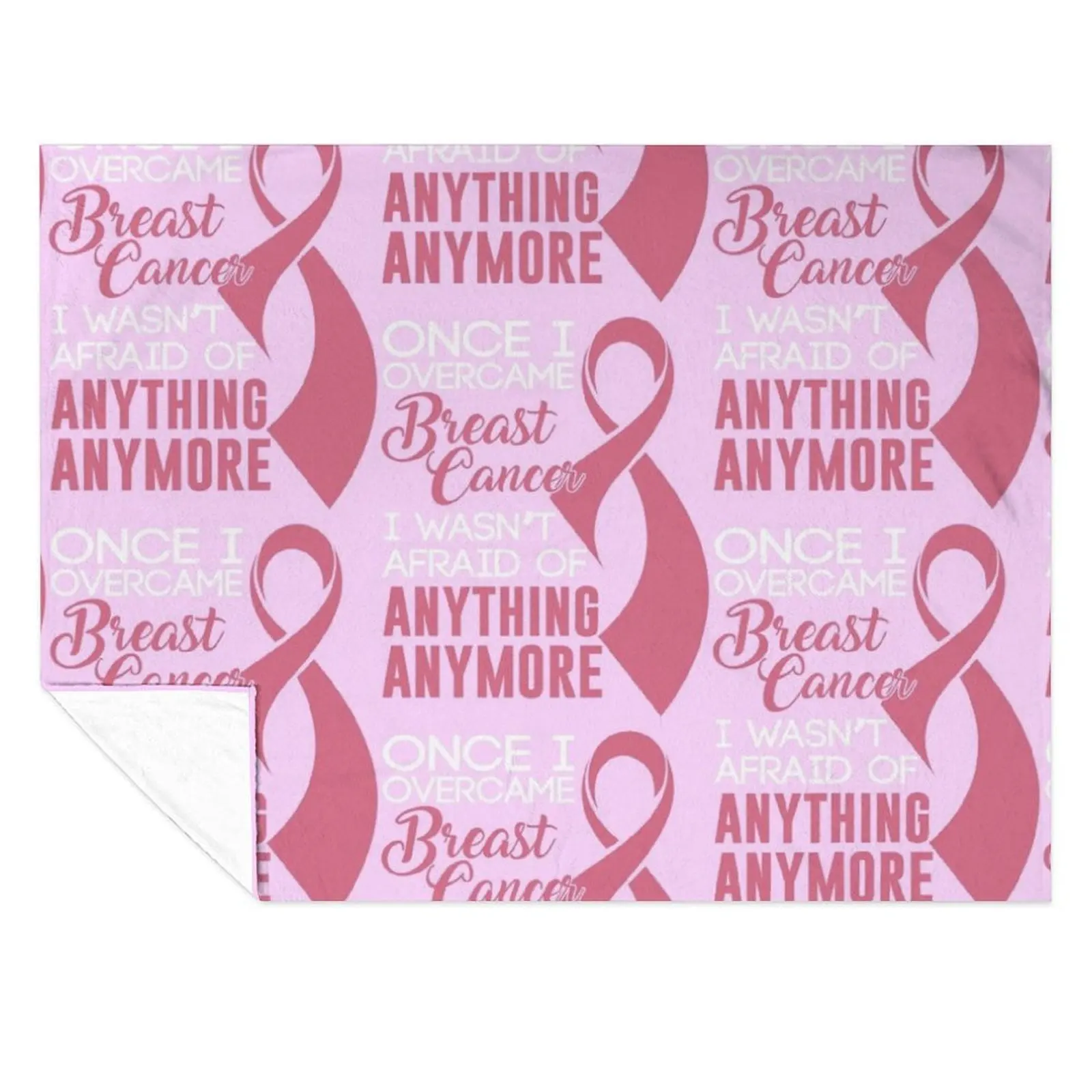 

Once I Overcame Breast Cancer I Wasnt Afraid Of Anything Anymore Throw Blanket for winter Plaid Nap Blankets