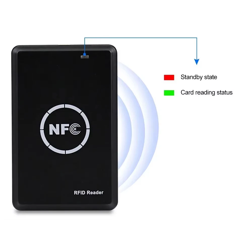 เครื่องทำสำเนาเครื่องอ่านการ์ด RFID ที่ห้อยกุญแจเครื่องเขียนเครื่องอ่านการ์ดอัจฉริยะ NFC 13.56MHz เข้ารหัสโปรแกรมเมอร์ UID keyfobs อัจฉริยะ