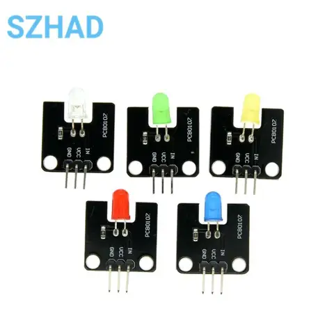 전자 빌딩 블록 5mm LED 발광 모듈 멀티 컬러 Best5