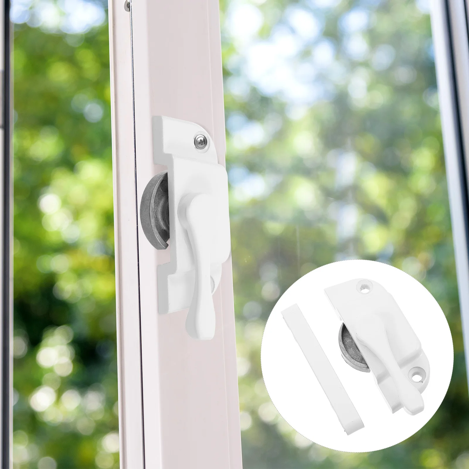 

1 Set Stainless Steel Door Window Crescent Sash Latch For Home Security Adjustable Anti-Theft Window Lock Kids Balcony Sliding