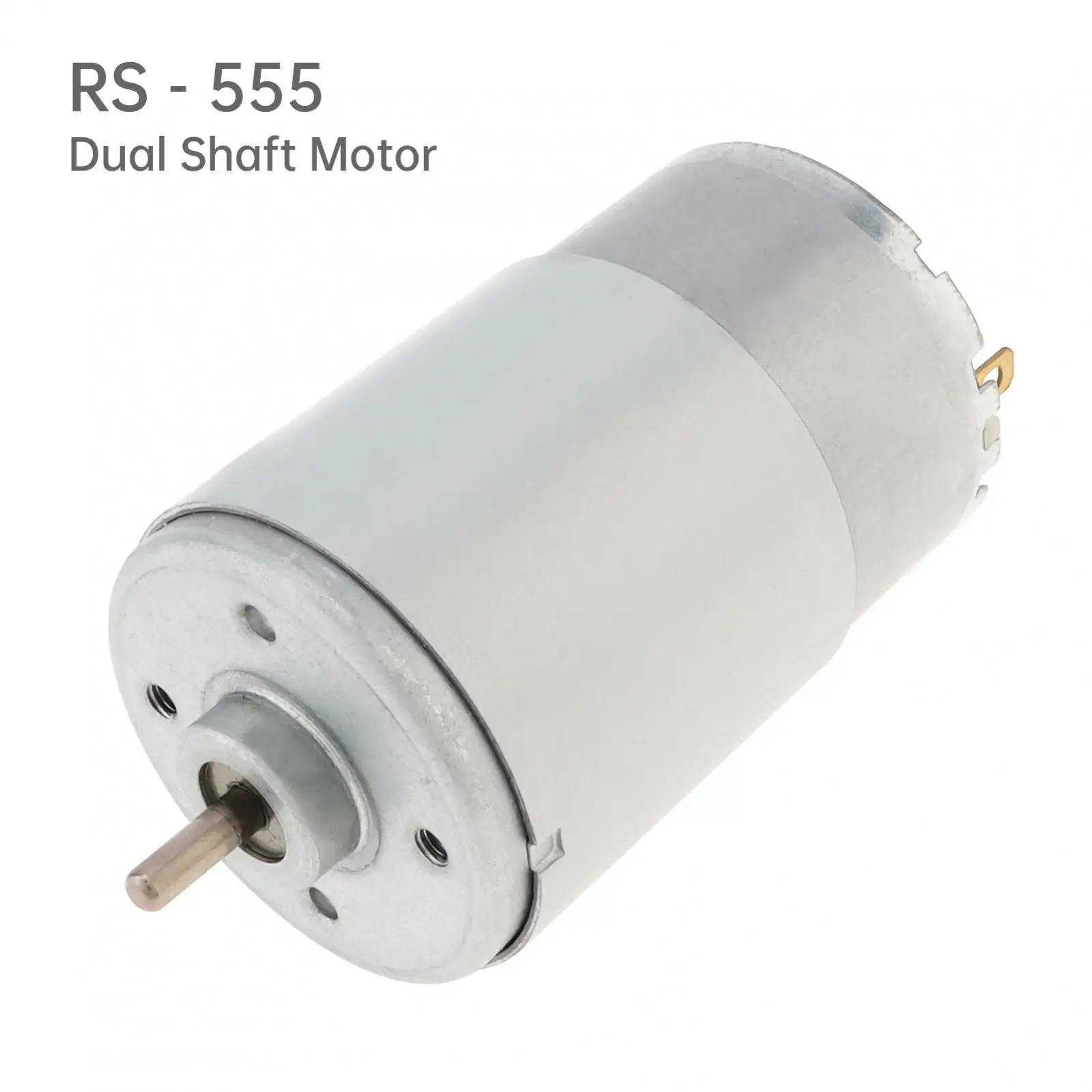 Silnik prądu stałego RS555 24V 8000RPM z podwójnym wałem wyjściowym, mikro silnik elektryczny do nawijarki szpul / maszyny do szycia / narzędzia elektrycznego