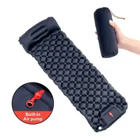 Outdoor Camping Inflatable Mattress Sleeping Pad With Pillows Ultralight Air Mat Built In Inflator Pump Hiking