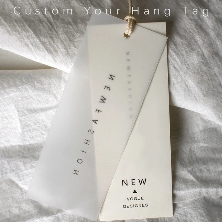 

Custom Elegant Hang Tag Clothing Label Personalized Garment Product Price Business LOGO Text Design Print For Handmade Item DIY