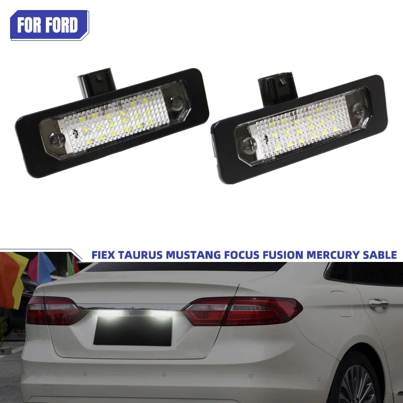 2x Canbus LED Bulb No Error License Number Plate Light For Ford Mustang 2010 2011 2012 2013 2014 For Focus Fusion Flex Taurus