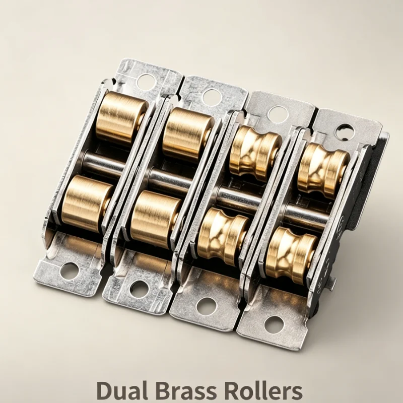 4pcs Stainless Steel Copper Roller For Sliding Door And Window Track Organization