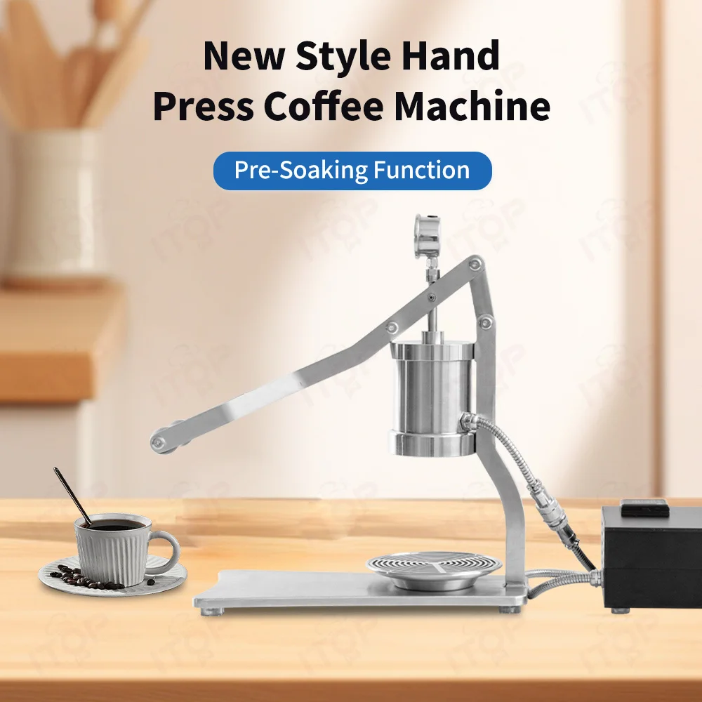 Italian portable coffee machine with tie rod electric variable pressure extraction, suitable for outdoor use