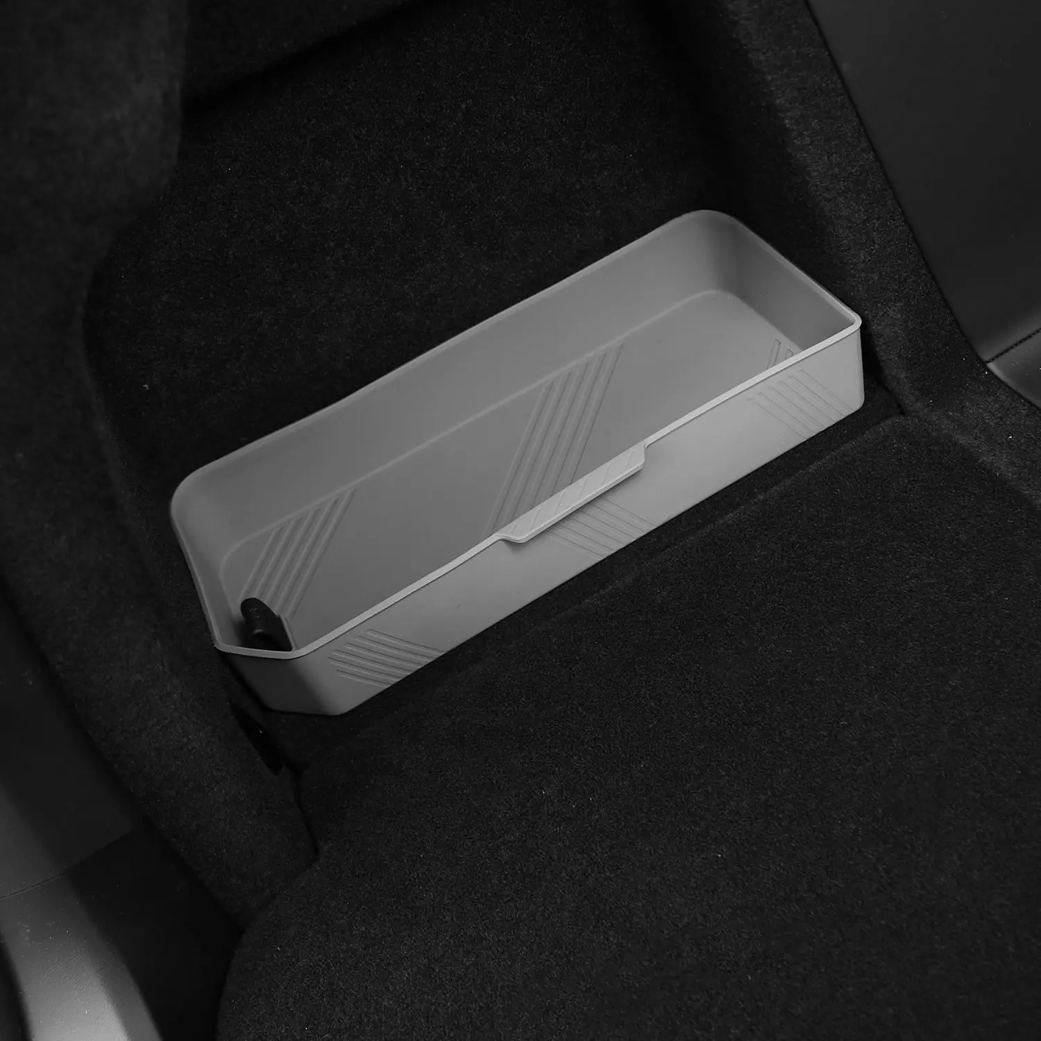 Trunk Side Storage Box for Model X 2023 Silicone Trunk Left Upper Storage Box Partition Stowing Tidying Grey