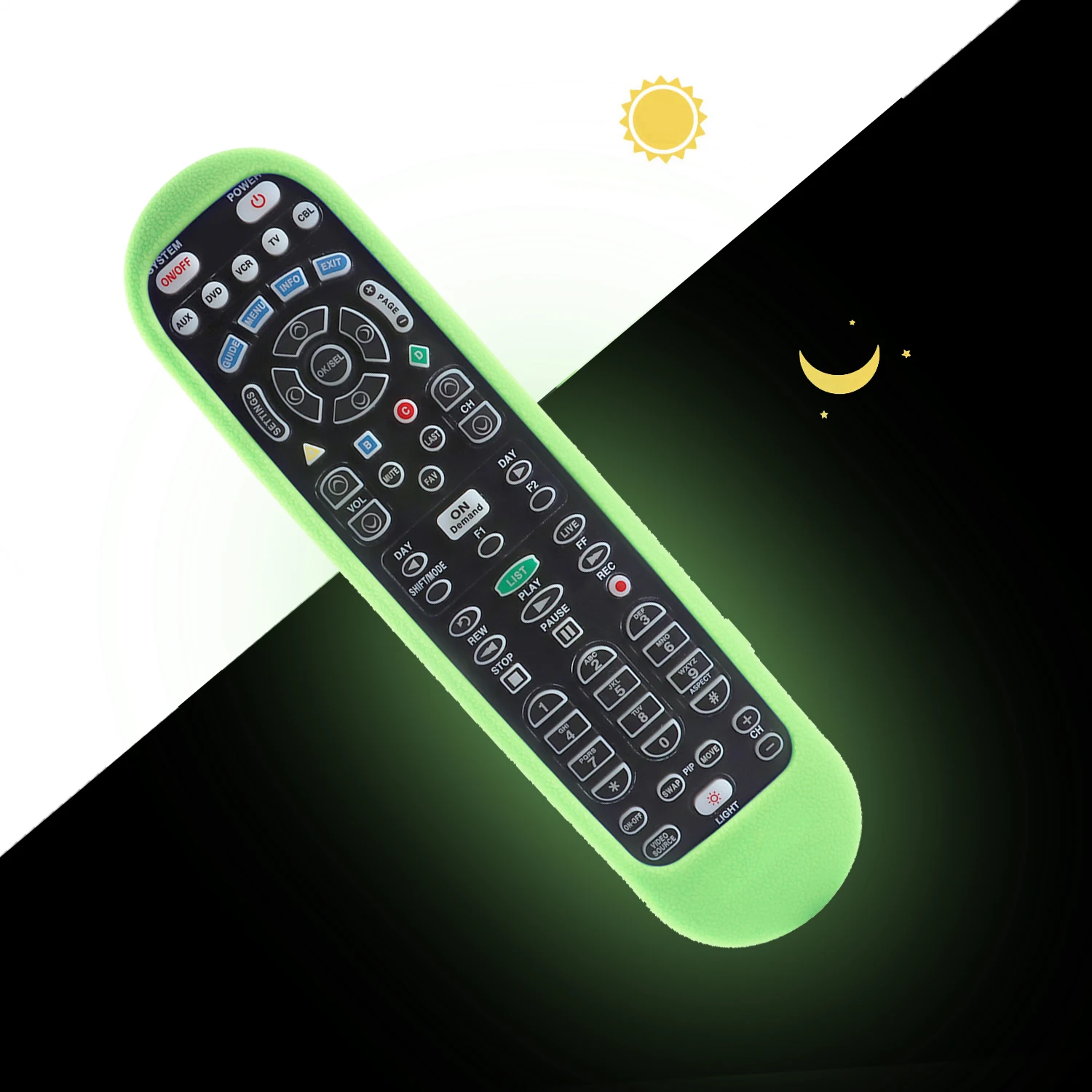 Protective Case Cover Fit for Spectrum TV Remote Control UR5U-8790L UR5U-8780L Anti-Slip Shockproof Washable Silicone Sheath