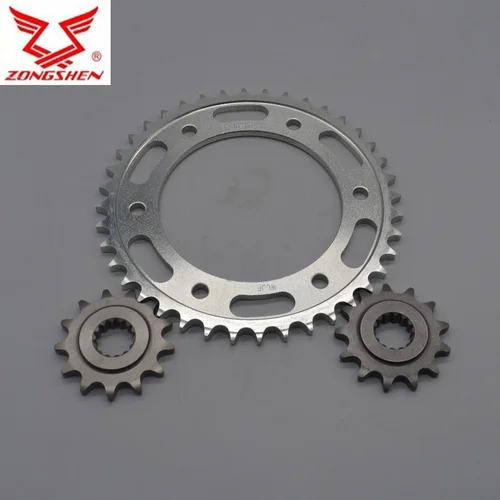 Imagen 2 del producto Para ciclón RX4 RX3S RZ3S ZS400GY-2 zongshen motocicleta dirt bike drivechain 530 13 14 piñón de cadena delantera trasera