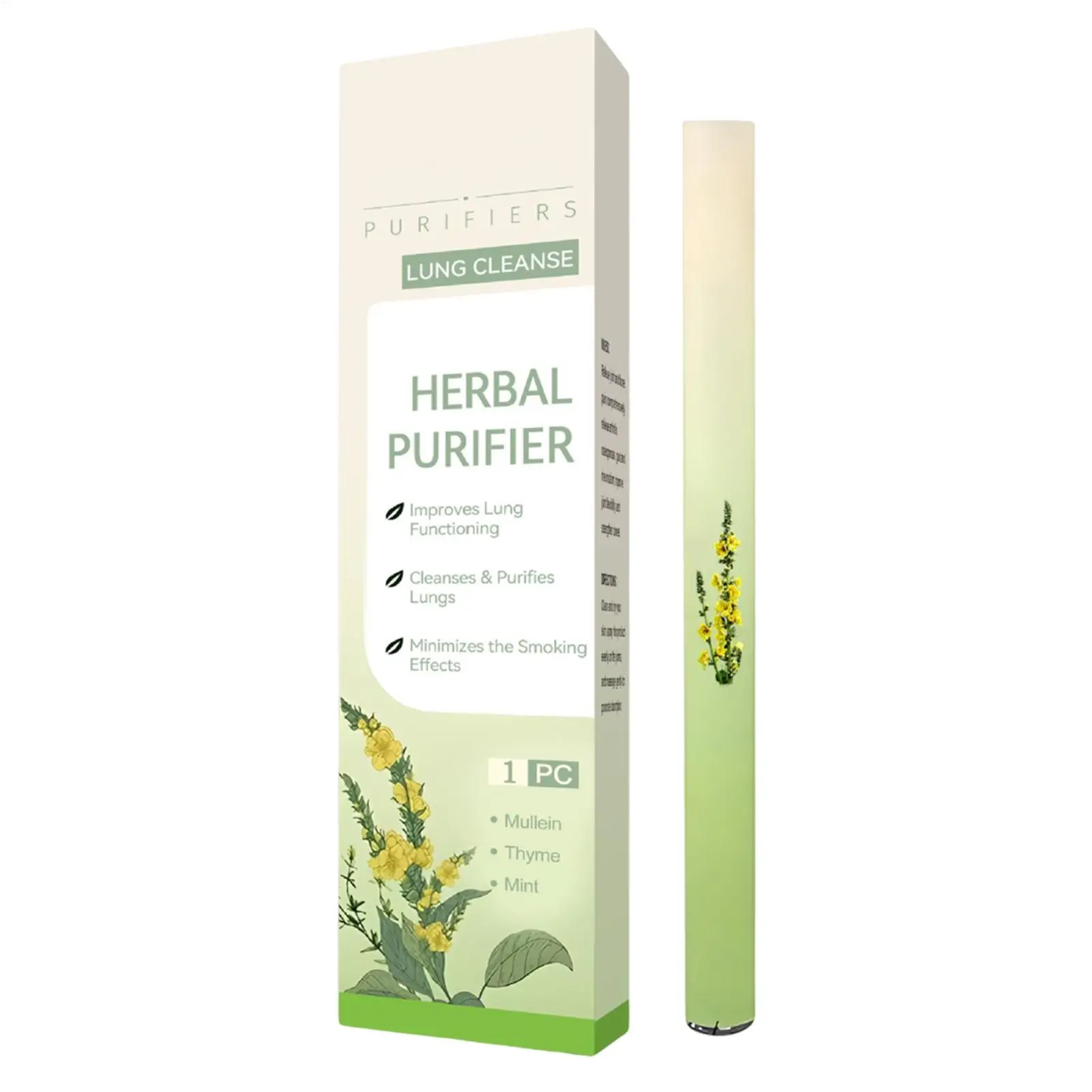 Lung Cleanse Inhaler Breathing Support Inhaler Soothing Diffuser Natural Cleanser for Air Freshening Recovery Travel Home Women
