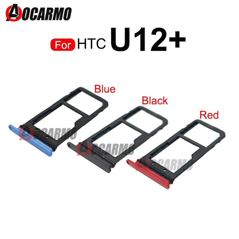 For HTC U12+ SIM Card Tray MicroSD Holder Nano Sim Card Tray Slot Replacement Parts