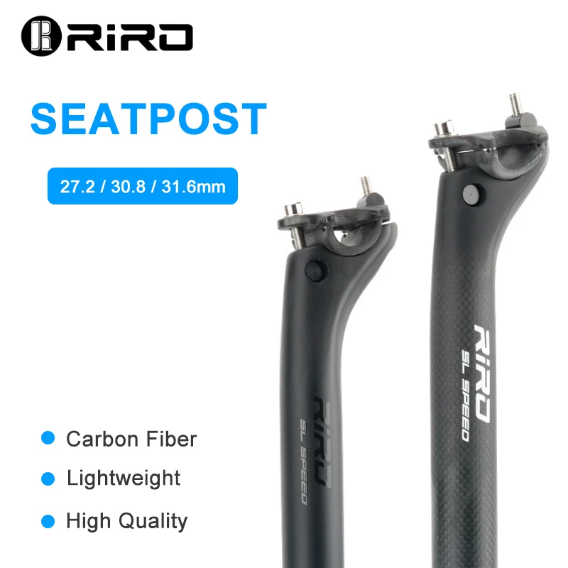 

Велосипедный подседельный штырь RIRO из углеродного волокна, смещенная трубка сиденья для велосипеда, 350 мм, 400 мм, седельная трубка для велосипеда для сверхлегких деталей для велоспорта