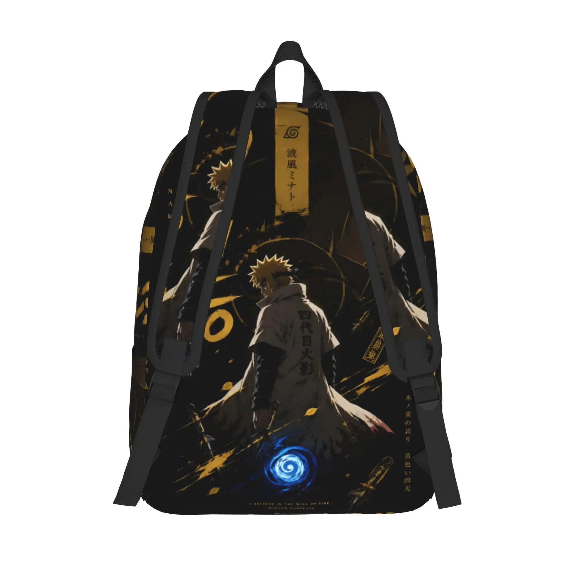 Fashion Naruto Anime Theme Backpack  Mochilas Versatile Campus Zipper Closure Rucksack
