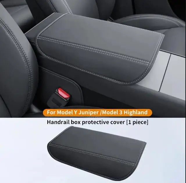 

1PC Hand Protection Pad Cover Suitable For Tesla'S Updated Model 3/Y Armrest Box Cover Suede Center Armrest Protective Pad Cover
