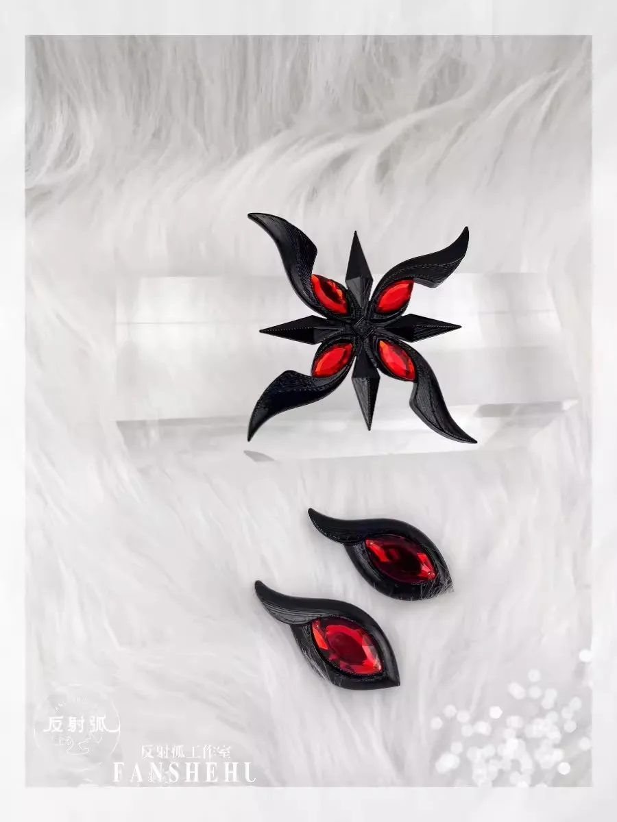 180CM Arlecchino Spear Genshin Impact Cosplay Props Weapons Halloween Christmas Fancy Party Costumes Accessories Brooch