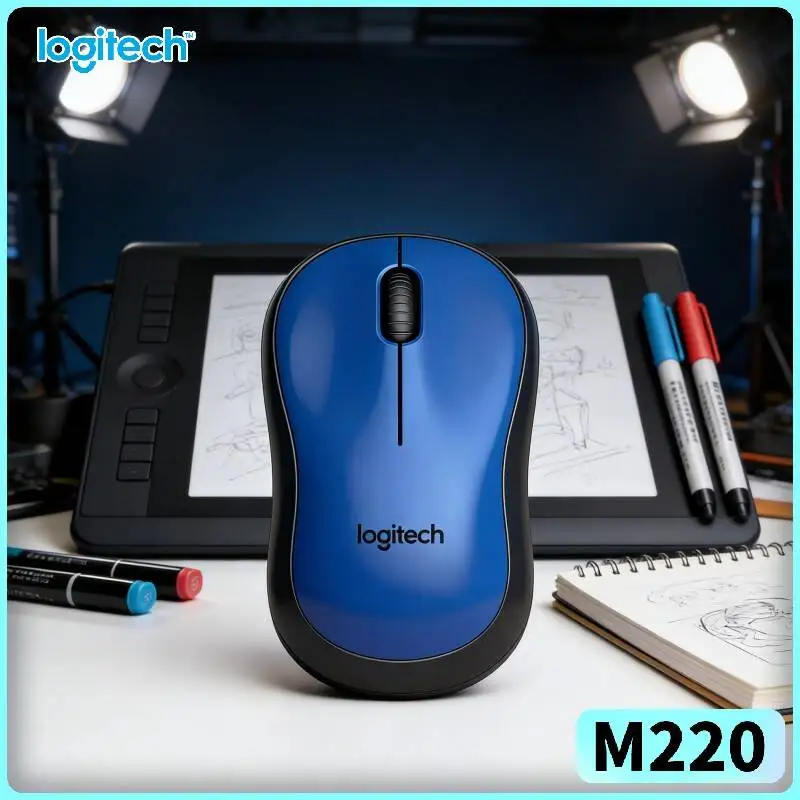 

Бесшумная беспроводная мышь Logitech M220, 2,4 ГГц, 18 месяцев автономной работы, 3 кнопки, компактная, портативная, для офиса и дома, повседневный аксессуар