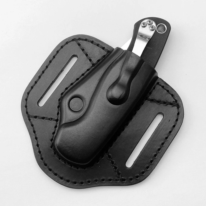 Genuine Cowhide Knife Sheath for Spyderco C81 Paramilitary 2 Outdoor EDC Tactical Knife Protective Holster Accessory