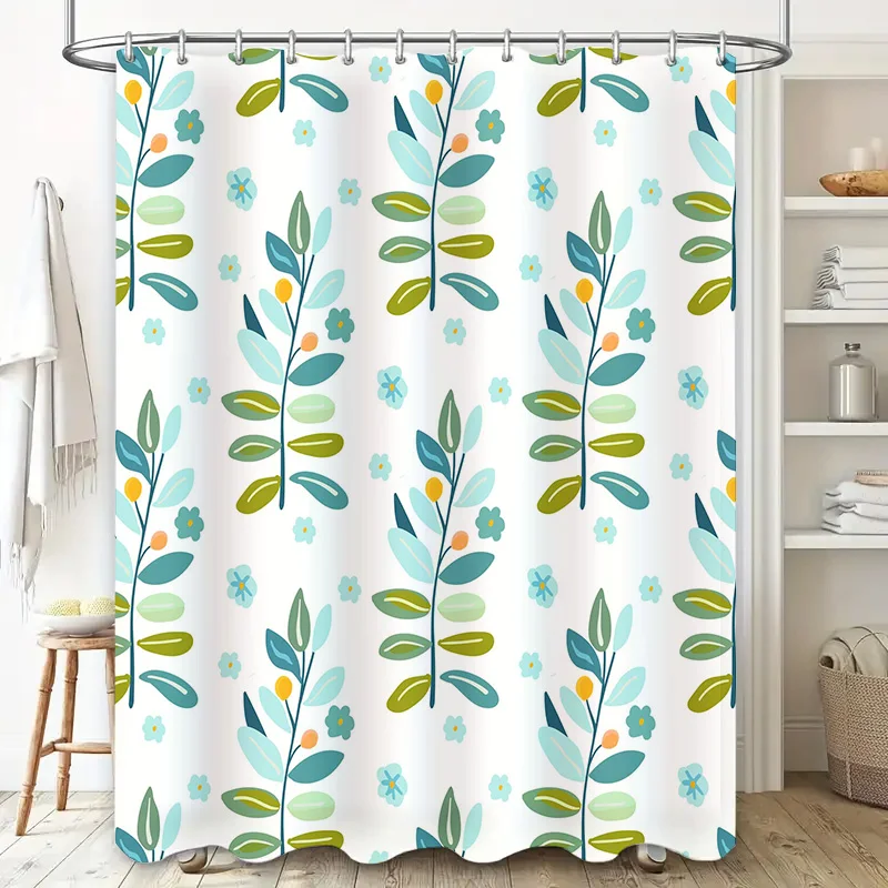 Decorative Shower Curtains with Floral Patterns Modern Bathroom Decor for Home Use