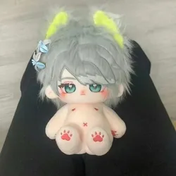 20cm Anime Game Genshin Impact Kawaii Cosplay Soft Cotton Doll Body With Skeleton Alhaitham Cartoon Model Toy Figures Fans Gift
