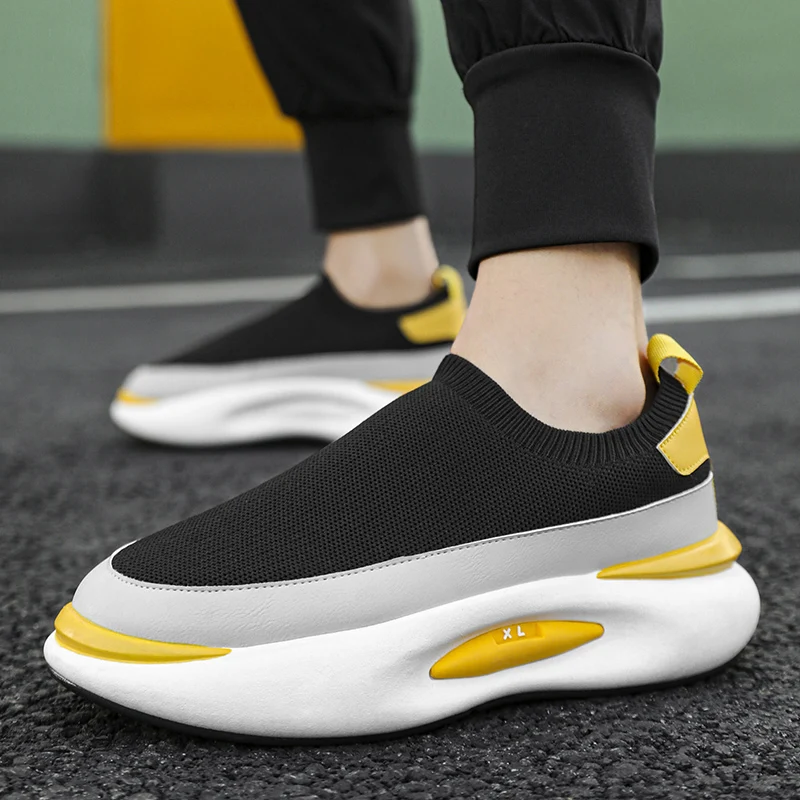 صيف جديد أحذية رياضية الرجال الجوارب تنفس شبكة احذية الجري الأسود الانزلاق على الانزلاق على الرجال أحذية قيادة عادية مناسبة للخارجية #3