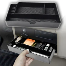 Center Console Drawer Storage Organizer for Toyota Sienna 2015-2020 Armrest Box Drawer Storage Tray Car Interior ABS Accessories