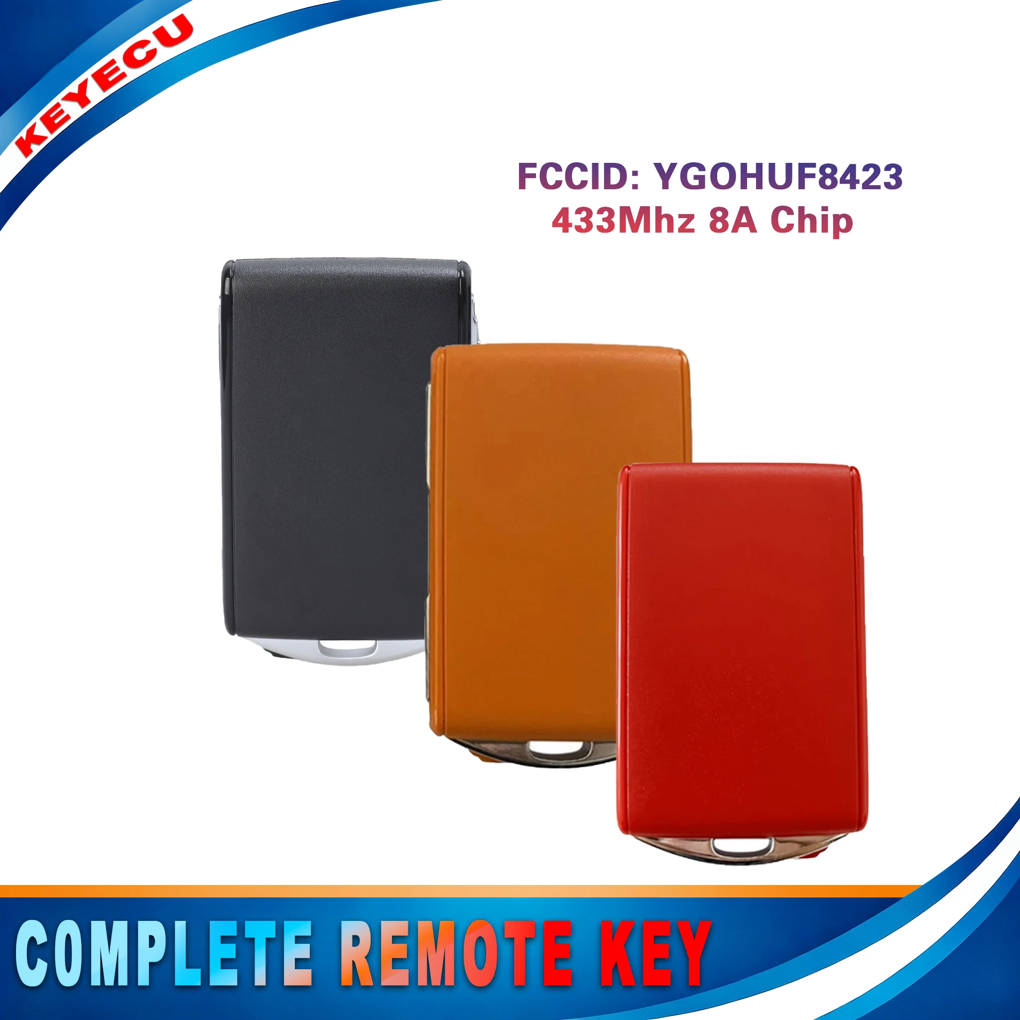 KEYECU for Volvo Volvo S90 S60 XC60 XC90 2016 2017 2018 2019 2020 Keyless Go Smart Key Fob YGOHUF8423 433MHz 8A Chip