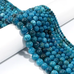 1 Strand Apatite Stone Beads Round Natural Stone Beads Loose Beads For Jewelry Making DIY Bracelet Necklace Accessories Handmade